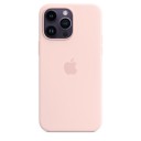 Силиконовый чехол MagSafe для iPhone 14 Pro Max, розовый мел